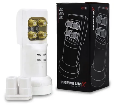 Produktbild von PremiumX Quattro LNB PXV-Q Empfangskopf Sat für Multischalter inkl. Wetterschutz