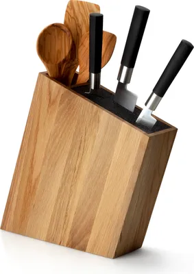 Obrázek produktu pro Blok na nože s flexi vložkou a přihrádkou, dub