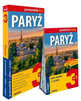 Produktbild von Paryż 3w1: przewodnik + atlas + mapa