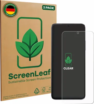 Produktbild von 2x ScreenLeaf Schutzfolie für Cubot A40 nachhaltiger Displayschutz Display Schutz Folie Klar Transparent