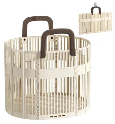 Image de Omgoods - Panier à linge pliable de 43 litres avec poignée