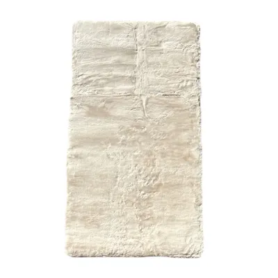 Produktbild von TOKER COLLECTION® Fellteppich Kunstfellteppich Rabbit Fur besonders weich und kuschelig 80 x 150 cm, wohnlich, weich, kuschelig, Beige