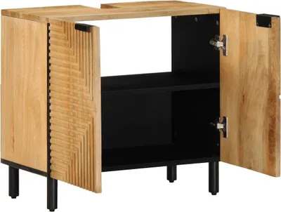 Obrázek produktu pro vidaXL Toaletní stolek hnědý 62x33x58 cm z masivního mangového dřeva