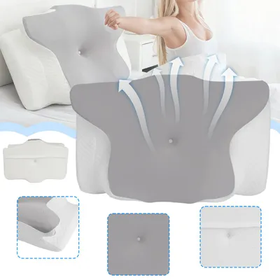 Produktbild von Nackenstützkissen Ergonomisches Schmetterlingskissen, Memory‑Foam‑Kissen, für Seiten‑, Rücken‑ Und Bauchschläfer
