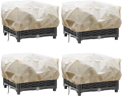 Image de Protection hivernale pour jardinières, beige, lot de 4, protection contre le gel
