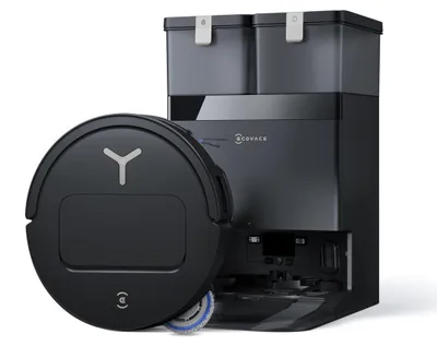 Produktbild von Ecovacs DEEBOT T50 OMNI Gen3, Beutellos, Schwarz, Rund, Staubbeutel, 0,26 l, Ladend, Purification