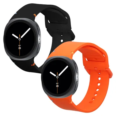 Produktbild von kwmobile 2x Uhrenarmband für Samsung Galaxy Watch 8 Galaxy / Galaxy Watch 8 Classic 46mm Armband - Fitnesstracker Band Set aus TPU Silikon -