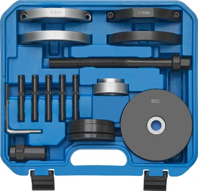 Produktbild von KRAFTPLUS K.267-8285 Radlagerwerkzeug-Satz für Ein- und Ausbau von Radlager-Nabeneinheit Ø 85 mm kompatibel mit VW T5