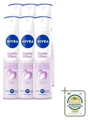 Image de 6 sprays anti-transpirants NIVEA Double Effect - 150 ml - Pack de 6