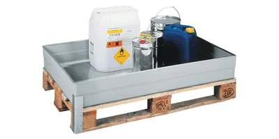 Image de CEMO Bac de rétention 150l GFK avec équerre de fixation L1210xB810xH165mm - 5113/5112