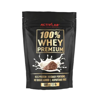 Zdjęcie produktu dla 100% Whey Premium 500g, wysoka zawartość białka serwatkowego baton mleczny Activlab