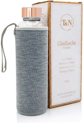 Productafbeelding van Glas Drinkfles met Neopreen Cover 1 Liter