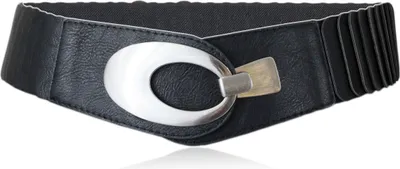 Produktbild von irisaa breiter Damen Gürtel Elastischer Taillengürtel, Hüftgürtel Stretch Gürtel mit Hakenverschluss