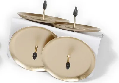 Produktbild von Kerzenstecker 4 Stk 7.5cm Metall champagner matt