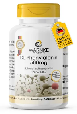 Productafbeelding van D-Fenylalanine 500 mg, tabletten, 100 stuks