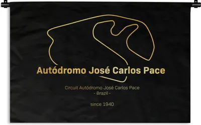 Produktbild von MuchoWow® Wandteppich Wandbehang Brasilien - Formel 1 - Rennstrecke 150x100 cm Tapisserie Dekoration Wandtuch - Waschbar - Tapisserien - Wand-Decke