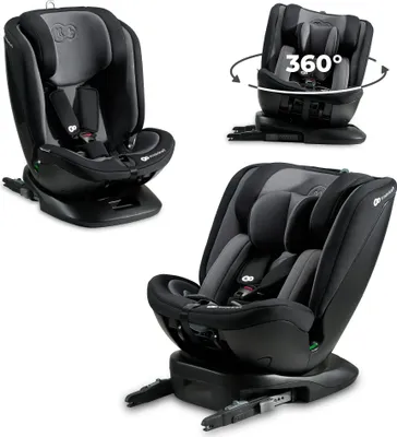 Obrázok produktu pre Kinderkraft XPEDITION 2 i-Size detská autosedačka 40-150 cm - kombinovaná autosedačka 4v1 - otočná o 360° - ISOFIX a TOP TETHER - od narodenia do 12 rokov - čierna