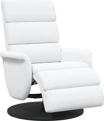 Image de vidaXL Chaise longue blanc 98 x 71 x 106 cm PU