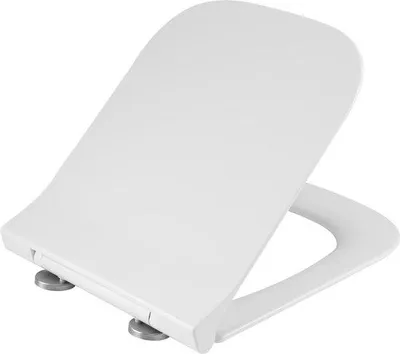 Produktbild von Famanu Toilettendeckel mit Softclose-Mechanismus - Antibakteriell, Quick-Release, Verstellbare Scharniere, Quadrat, Weiß