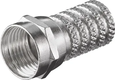 Produktbild von Aufdreh-F-Stecker 6,0 mm Aufdreh-Adapter aus Zink mit Nickelkontakten