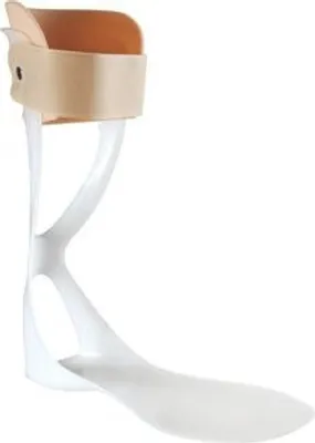 Produktbild von AFO Leaf Spring Fußheberorthese weiß>>>>Gr. S/M links