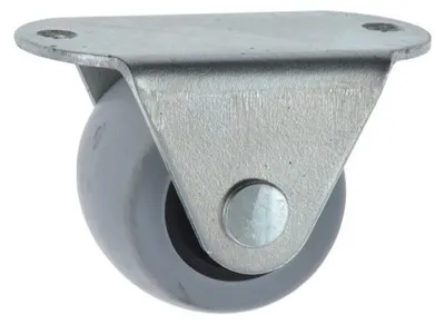 Produktbild von Gummirollen fest Fi 30x22 mm grau Transportrolle