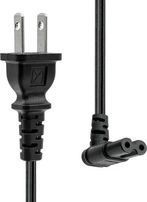 Obrázek produktu pro Prodlužovací napájecí kabel us typ a na úhlový c7 2m černý