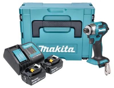 Immagine prodotto di Avvitatore a impulsi a batteria Makita DTD 173 SGJ 18 V 180 Nm 1/4" brushless + 2x batteria ricaricabile 6,0 Ah + caricabatterie + Makpac