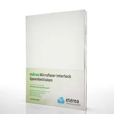 Produktbild von etérea Microfaser Spannbettlaken 140x200 - 160x200 cm Weiss