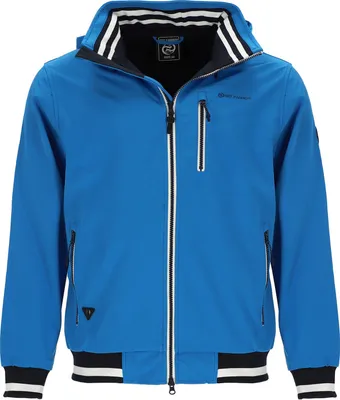 Produktbild von Dry Fashion Herren Funktions-Blouson Hamburg mit Innenfutter - Funktionsjacke mit abnehmbarer Kapuze in Blau Größe 5XL