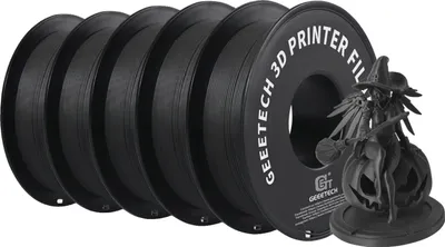 Immagine prodotto di filamento per stampante 3D, superficie opaca, facile da stampare, nero