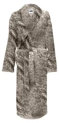 Productafbeelding van Fleece Badjas Leopardo Shady Sand - Uni S-M-L-XL