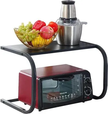 Imagen del producto de Organizador de cocina Famanu: diseño elegante con soportes curvos, acero inoxidable, color