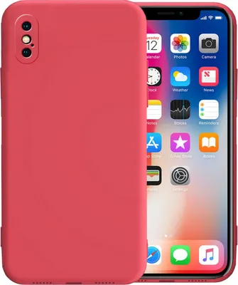 Produktbild von Apple iPhone XS Max Round Edge TPU Case Weinrot