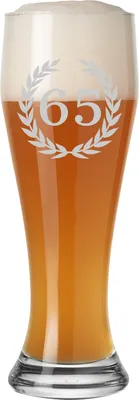 Produktbild von Luxentu Weizenglas Weißbierglas 0,5 Liter - 65. Jubiläum