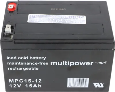 Produktbild von MultiPower MP15-12C Blei Akku mit Faston 6,3 mm 12V, 15000mAh, MPC15-12