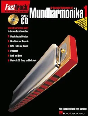 Produktbild von Hal Leonard FastTrack Mundharmonika-Lehrbuch mit CD für diatonische Mundharmonika in C