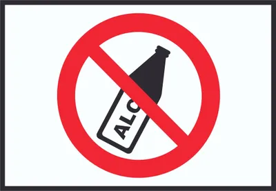 Produktbild von Alkohol verbot Symbol Schild A3 Rückseite selbstklebend