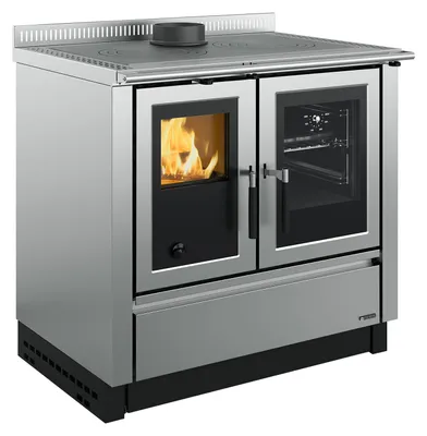 Produktbild von La Nordica Venezia, Freistehende Feuerstelle, Geschlossen, Brennholz, Edelstahl, Drinnen, Horizontal