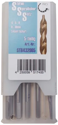 Zdjęcie produktu dla PRO Zestaw wierteł krętych "STB4329" DIN388, HSS M2, Ø cylindra 4 - 5 - 6 -