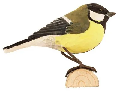 Produktbild von Wildlife Garden DecoBird Kohlmeise handgeschnitzt