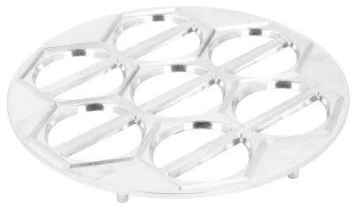 Dumplingmaker aus Aluminium, 14 Löcher, Ø 24,3 cm, für Pelmeni & Ravioli