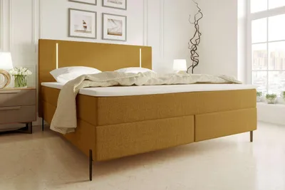 Produktbild von 99rooms Favon Boxspringbett Velours VOGUE Gold 160x200 cm