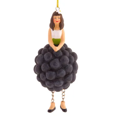 Produktbild von Rosemarie Schulz Weintrauben-Mädchen Hängefigur Dunkelblau 12 cm