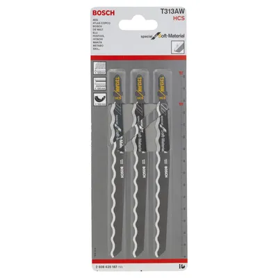 Immagine prodotto di Bosch 2608635187 Bosch Stichsägeblatt T 313 3 St.