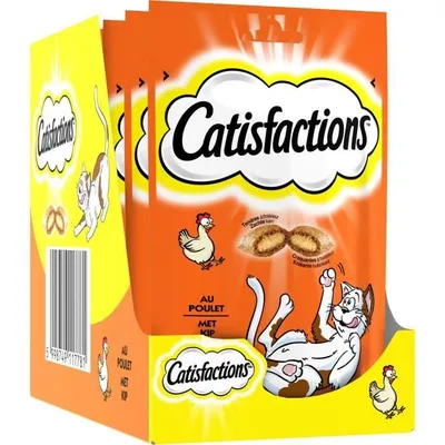Imagen del producto de Catisfactions Snacks - Golosinas para gatos - Pollo - 6 unidades de 60g