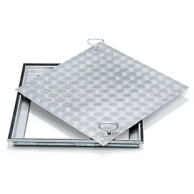 Zdjęcie produktu dla Pokrywa studzienki stalowa ocynkowana 1000 x 1000 mm 47054