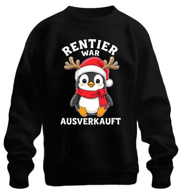Obrázok produktu pre Sob bol vypredaný Penguin Christmas funny gift uni mikina, čierna, L
