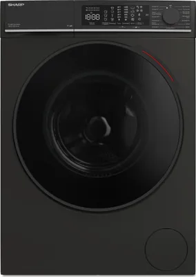 SHARP ES-WNFL014CMDA-DE Waschmaschine – 10 kg – 1400 U/min – Energieklasse A – Inverter Motor – WiFi – AquaStop – Dampf – Touch Display – Mattschwarz – Frontlader