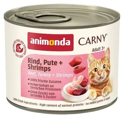 Produktbild von animonda Carny 4017721837088, Adult, jede Rasse, Rind, Garnele, Truthahn, 200 g